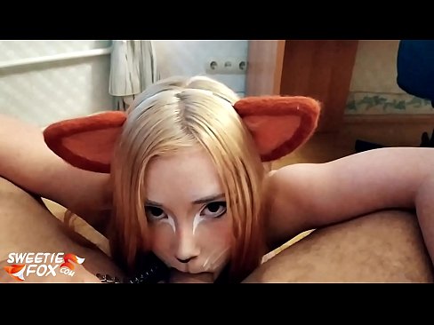 ❤️ Kitsune traga o pau e corre na súa boca ❤️❌ Follar en nós